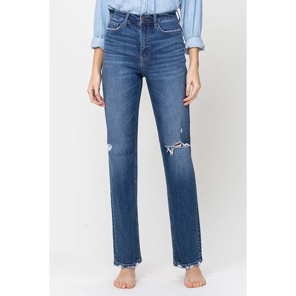 Flying Monkey Super High Rise Straight Leg Jeans - F4120 - Size 24 - Picture 9 of 13